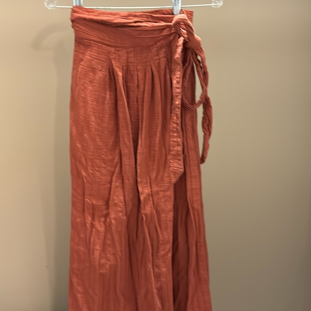 Free People maxi skirt textured orange